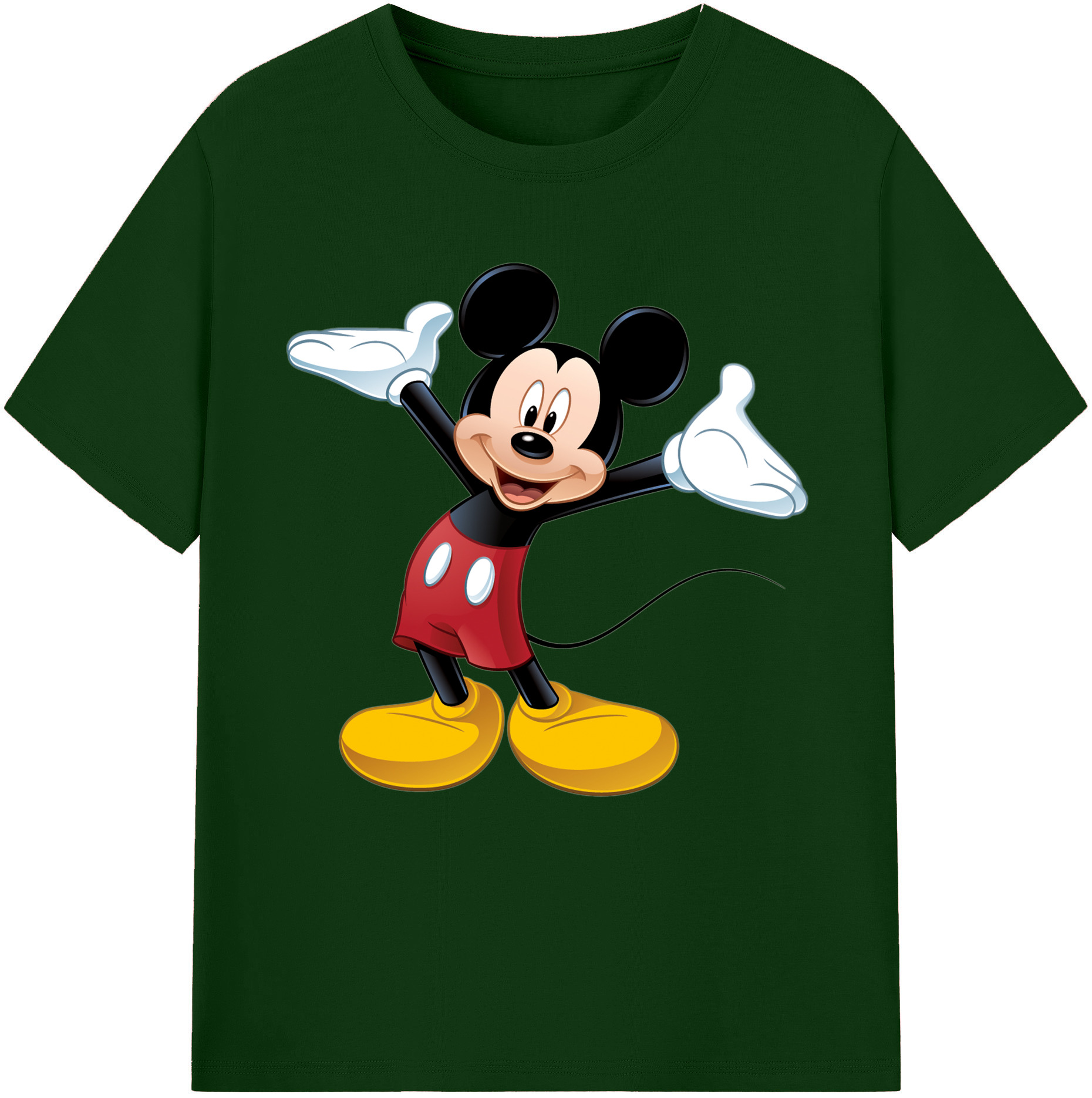 （画像用） ミッキーマウス Mickey Mouse 綿100％半袖Tシャツ（フロントプリント）